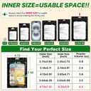 100 PCS Resealable Mylar Bags with Zipper and Frosted Clear Window Packaging Bags Foil Pouch Zip Bag for Food Self Sealing Storage Supplies (Black, 4.72x7.1)