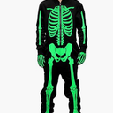 SIZGAROOT Skeleton Costume - Adult Women's Glow in the Dark Onesie for Halloween 5-7Y