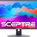 Sceptre 24 Inch 75Hz 1080p LED Monitor with Build-in Speakers HDMI VGA Ports, New Black 2019 (E248W-1920)
