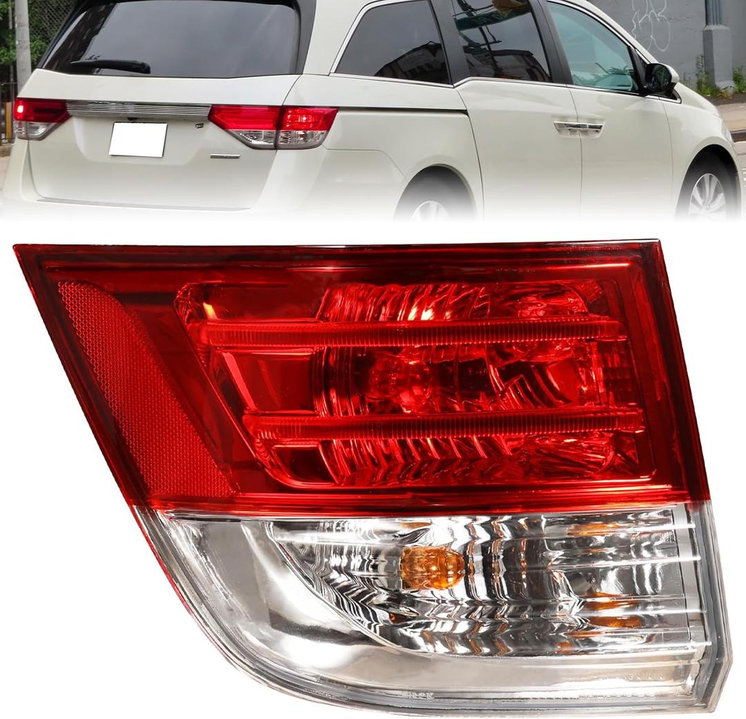 Boine Left Driver Side Tail Light Compatible With 2014 2015 2016 2017 Honda Odyssey Rear Light Brake Lamps Include Bulb Replaces 33550TK8A11 HO2804104 (Left Driver Side)