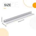 uxcell Finger Edge Pull Handle 400mm/15.7 Inch Aluminum Alloy Modern Style Concealed Tab Drawer Pulls Silver Tone 4 Pcs