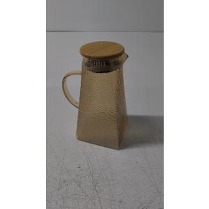 WHOLE HOUSEWARES Glass Pitcher with Lid and Handle - Stylish Container for Mocktails & Cocktails - Airtight Cork Stopper Ball Lid - Transparent Jug with Metal Filter - Ideal for Cold Beverages - 25 oz (Transparent (25oz))