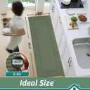 BEQHAUSE Kitchen Rugs 24"x71", Non Slip Washable Kitchen Floor Mat, Green