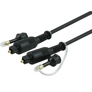 GE Digital Toslink Cable, Fiber Optic, 6 Foot Cable, Male to Male, PVC Jacket, 3.5mm Adapter for Portable Digital Equipment, for Home Theater, Sound Bar, TV, PS4, Xbox, PlayStation, 34111, multicolor And AAA Batteries