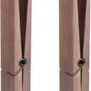 Blulu 2 Pcs 12 Inch Jumbo Wooden Clothespins Large Clothespin Towel Holder Giant Wooden Clothes Pins Large Clothes Clips with Spring for DIY Craft Winter Farmhouse Bathroom Laundry Room(Light Color)