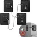 2 Pack Refrigerator Locks with 3 Digit Code, Easy Install Fridge Lock Combination, Premium Freezer Lock, Child Proof Cabinet Locks for Refrigerators, Drawers, Closets, Windows (Black)