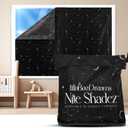 Portable Blackout Curtains (60" x 80") - Travel Blackout Curtains for Baby Nursery w/Stars - Portable Blackout Shades w/UV & Thermal Protection - 20 Stick on Suctions & Velcro Blackout Window Cover