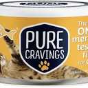 Pure Cravings Wet Cat Food Canned Mackerel and Sardine Cutlets in Gravy, Every Catch is Mercury Tested, Moist Can Fish for Cats, Grain-Free, Protein, Non-GMO, Pack of 12 (EXP 05/31/26)