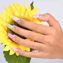 6 x Semi Cured Gel Nail Strips|Works with Any UV/LED Lamps|20 Pcs Gel Nail Stickers|Long-Lasting Two Weeks and Easy to Apply & Remove|Arc Transparent