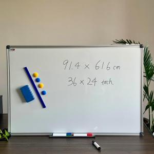 XIWODE 24x36 Inch Magnetic Dry Erase Whiteboard, Silver Aluminum Frame Wall-Mounted, No Ghosting Anti-Stain Easy Clean for Home School Office Conference Room