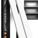 Under Cabinet Lighting, USB Rechargeable Motion Sensor Light Indoor, Battery Operated Closet Light, LED Cabinet Lights, Stick On Dimmable Under Counter Lights for Kitchen (2-Pack)