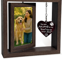 Dog Memorial Gifts for Loss of Dog, Pet Memorial Gifts for Dogs Cats - Rotating Wooden Picture Frame for 4x6 Photos, Pet Loss Sympathy Remembrance Bereavement Keepsake