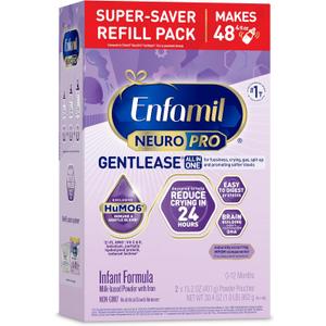 Enfamil NeuroPro Gentlease for easing Fussiness, Crying, Gas, Spit-up in 24 Hrs, Smaller Proteins for Easy Digestion, Brain Supporting DHA, Prebiotic Blend, HuMO6*, Baby Formula, Powder Refill Box, 30.4 Oz (30.4 Ounce (Pack of 1))