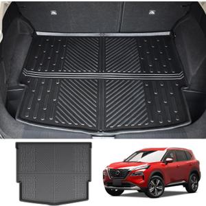 Cargo Liner Fit for 2021-2024 Nissan Rogue Cargo Mat TPE All Weather Trunk Mat for 2021 2022 2023 2024 Nissan Rogue Accessories(Non Sport Model)