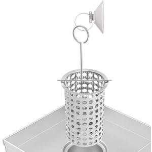 Shower Drain Strainer, Hair Catcher, Hair Basket, Debris Strainer for Shower Drains, Hair Trap, Hair Filter with Attachable Lifting Hook, Pack of 1 (for Shower Drain Only)