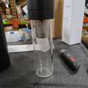 15oz Stainless Steel Vacuum Insulated Water Bottle with glass liner inside,glass lined thermos with Infuser for Hot and Cold drink -Leakproof Travel Mug with Filter (Black,with Tea infuser)