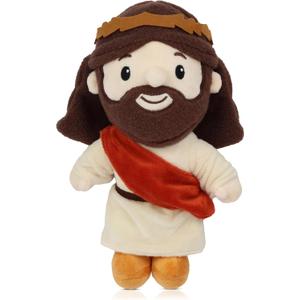 Jesus Plush Doll 11 / 28 cm  Soft Stuffed Jesus Plushie Toy with Embroidered Features, Christian Plush Doll for Kids, Easter Basket Stuffer & Baptism Gift