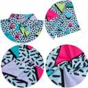 80s 90s Outfits for Women Retro Theme Party Disco Shirt 80s Hawaiian Shirt Neon Button Down Short Sleeve Blouse Tops