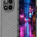 Ultra-Thin Honeycomb Shockproof Cover for Xiaomi Redmi Note 14 Pro 5G, Non-Yellowing Durable PC Back Anti-Scratch Drop Protection Phone Case for Xiaomi Redmi Note 14 Pro Transparent Black