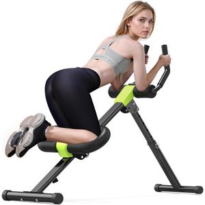 Ab Workout Equipment, Ab Machine for Home Gym Fitness, Ab Trainer Exercise Equipment for Abdominal Exercise and Strength Training (Black)