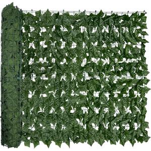 40"x120" (34 Sqft), Artificial Ivy Vine Privacy Fence Screen Roll | UV Resistant Green Leaves Faux, Garden Indoor Outdoor Home Decor, Artificial Hedge Vine Backdrop Fence Covering Privacy