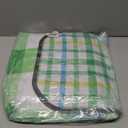 Extra Large Picnic Blanket Waterproof Foldable 80''x80'', Outdoor Picnic Mat Beach Blanket Sandproof for Park, Grass, Travel, Hiking, Camping Essentials, Gingham Picnic Blanket, Green