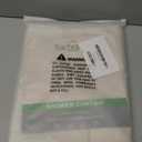 eachope Stall No Hooks Needed Linen Textured Shower Curtain with Snap-in Fabric Liner Set, Hotel Luxury Decor Shower Curtains for Bathroom with Mesh Top Window, Waterproof & Washable,36Wx74H,Cream