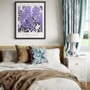 Purple Lilac Flower Market Art Print Poster, Floral Aesthetic Botanical Pastel Painting for Bedroom, Bathroom Living Room Decor 75 (Purple Lilac, 8 x 10 inches, Unframed)