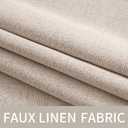 MIULEE 100% Blackout Linen Textured Curtains for Bedroom Solid Thermal Insulated Natural Beige Grommet Room Darkening Curtains & Drapes Luxury Decor for Living Room Nursery 52 x 84 Inch (2 Panels)