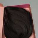 Ms Taj 12 Inch Hair Topper for Women with Thinning Hair, 6.5"x6.5" Large Base Synthetic Topper with Bangs, Fiber Wiglets Ladies Hair Pieces for Daily Wear, Work, Party-Brown Black
