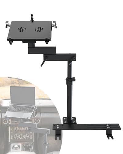 SPIRRELAB Car Laptop Mount for Vehicle, Trucks, Vans, Adjustable Aluminum No-Drill Laptop Car Holder