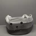 Zopeal Cat Basket Storage Woven Organizer with Ears Decorative Pet Toy Cute Cotton Rope Basket for Gift Cat Dog Toy Bin Nursery Room(13.7 x 7.8 Inch,White, Light Gray, Dark Gray