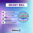 Galaxy Ball 2026 Flying Orb Toy Hand Controlled Drone Ball, Boomerang Hover Ball Toy LED Lights, USB Rechargeable Gravity Disc Spinner, Gesture Control Mini Drone for Kids 8-12 Indoor Hover Drone