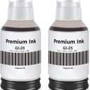 storcfe 135ML GI-25 Pigment Refill Bottle Ink Replacement for Canon 25 GI-25 GI25 Ink Work for Canon MegaTank GX2020 GX1020 Printer, Black, 2-Pack