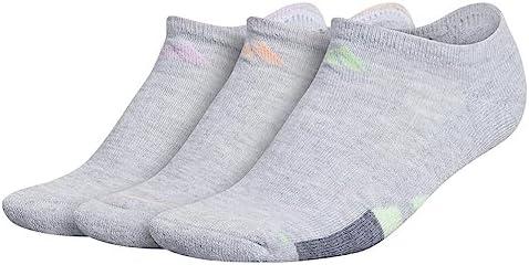 adidas Women's Cushioned No Show Socks (3-pair) SHOE SIZE: 5-10