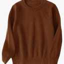 ACESTAR Crew-Neck Sweaters Long Sleeve Pullover Knit Sweater, S