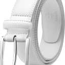 MILORDE Men's Genuine Leather Dress Belt, Handmade, 100% Cow Leather, Fashion & Classic Designs for Work Business and Casual