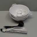 4 XL White Pho Bowls set. 16 Pieces Pho Bowl Set for Asian Noodle Dishes, 52 oz Restaurant Quality Melamine. Perfect for Ramen, Curry, Udon, Thai. Includes Spoons, Chopsticks And Sauce Dishes.