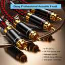 Auidophile 2RCA Male to 2RCA Male Stereo Audio Cable,Gold Plated | 4N Oxgen-Free Copper Core (9 Feet (3M))