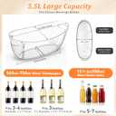 4 Pcs Ice Buckets for Parties Large 5.5L Clear Acrylic Beverage Tubs Portable Cooler Barrel with Scoops Tongs Wine Opener Vacuum Wine Stoppers Mimosa Bar Supplies for Champagne Beer Beverage
