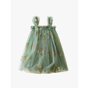 Nileafes Toddler Summer Dress Baby Girl Strap Floral A Line Dress Sleeveless Beach Butterfly Sundress for Toddler Girl 3-6 months