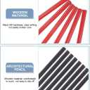 Garneck 50pcs Double Ended Red and Blue Checking Pencils for Students Red and Blue Round Pencils Unsharpened Erasable Colored Checking for Map Coloring Tests and Grading