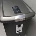 simplehuman 40 Liter / 10.6 Gallon Slim Kitchen Step Trash Can With Secure Slide Lock, Grey Plastic