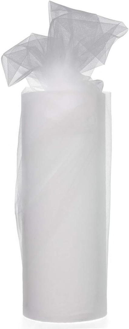 White Tulle Spool 12 Inch x 100 Yards for Tulle Decoration