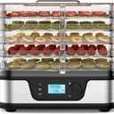 Electactic 5-Tray Food Dehydrator with 72H Timer, Adjustable Temperature