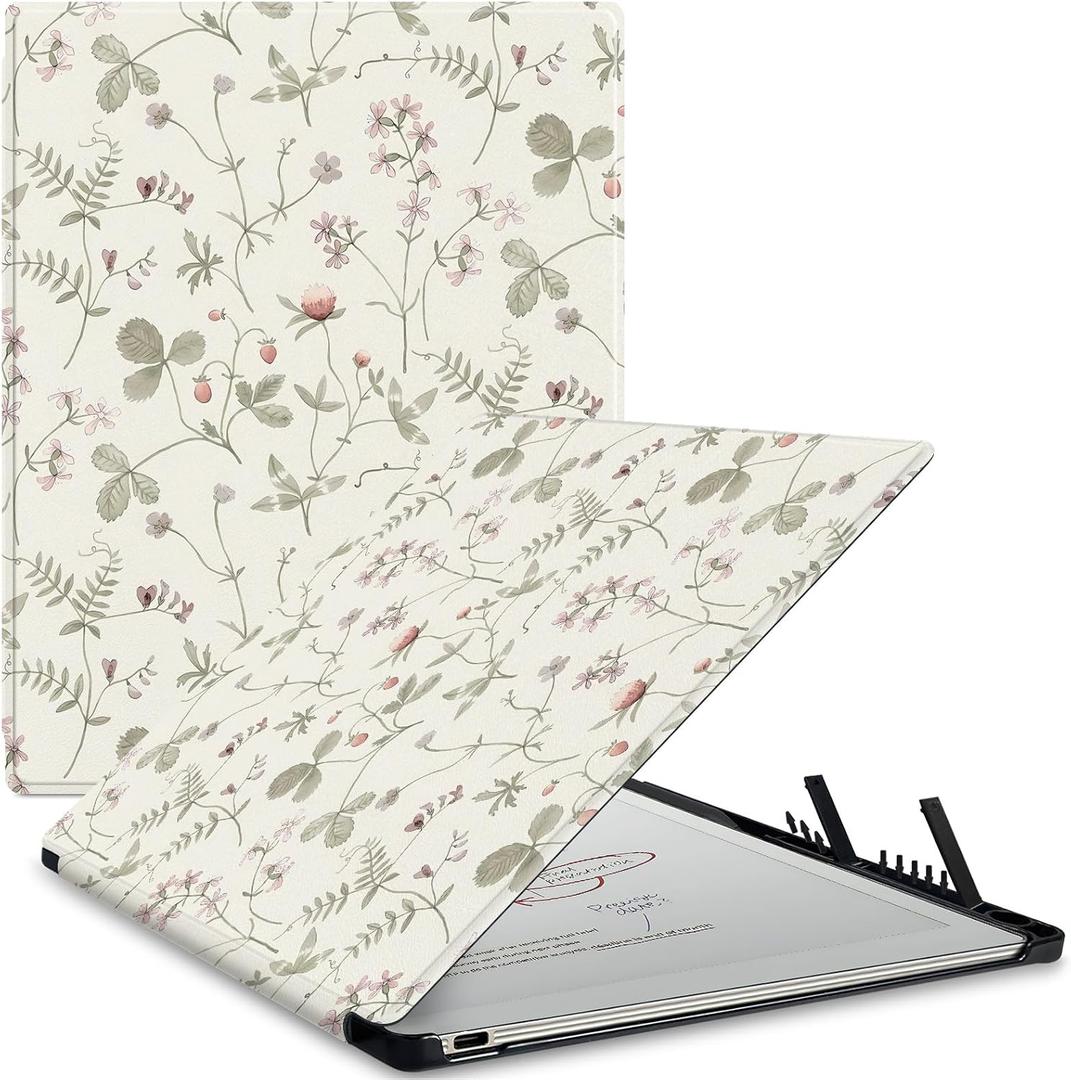 Case for Remarkable Paper Pro Tablet 11.8" (Released in 2024), Hard Back Shell Protective Book Folio Cover with Built-in Pen Holder, with Auto Sleep/Wake Function.