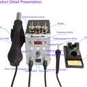 8586 700W 2 in 1 SMD Rework Soldering Station LED Digital Display Hot Air Gun Solder Iron 110V US Plug ESD Welding Repair Tools
