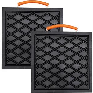 12 X 12 X 1 inchs Non-Slip Rv Jack Pads, 2 Pack Camper Outrigger Pads with Handle, Heavy Duty Stabilizing Blocks for Truck/Trailer/Crane