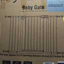 keny 29"-42.5" Baby Gate for Stairs, Auto Close Safety Dog Gate, Pressure Mounted Easy Walk Through Pet Gate for Doorways, Durable Stair Gate, 30" Tall, White