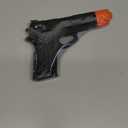 Rubber Training Pistol, 7 Inch, Yellow, Law Enforcement Practice Replica (Black)